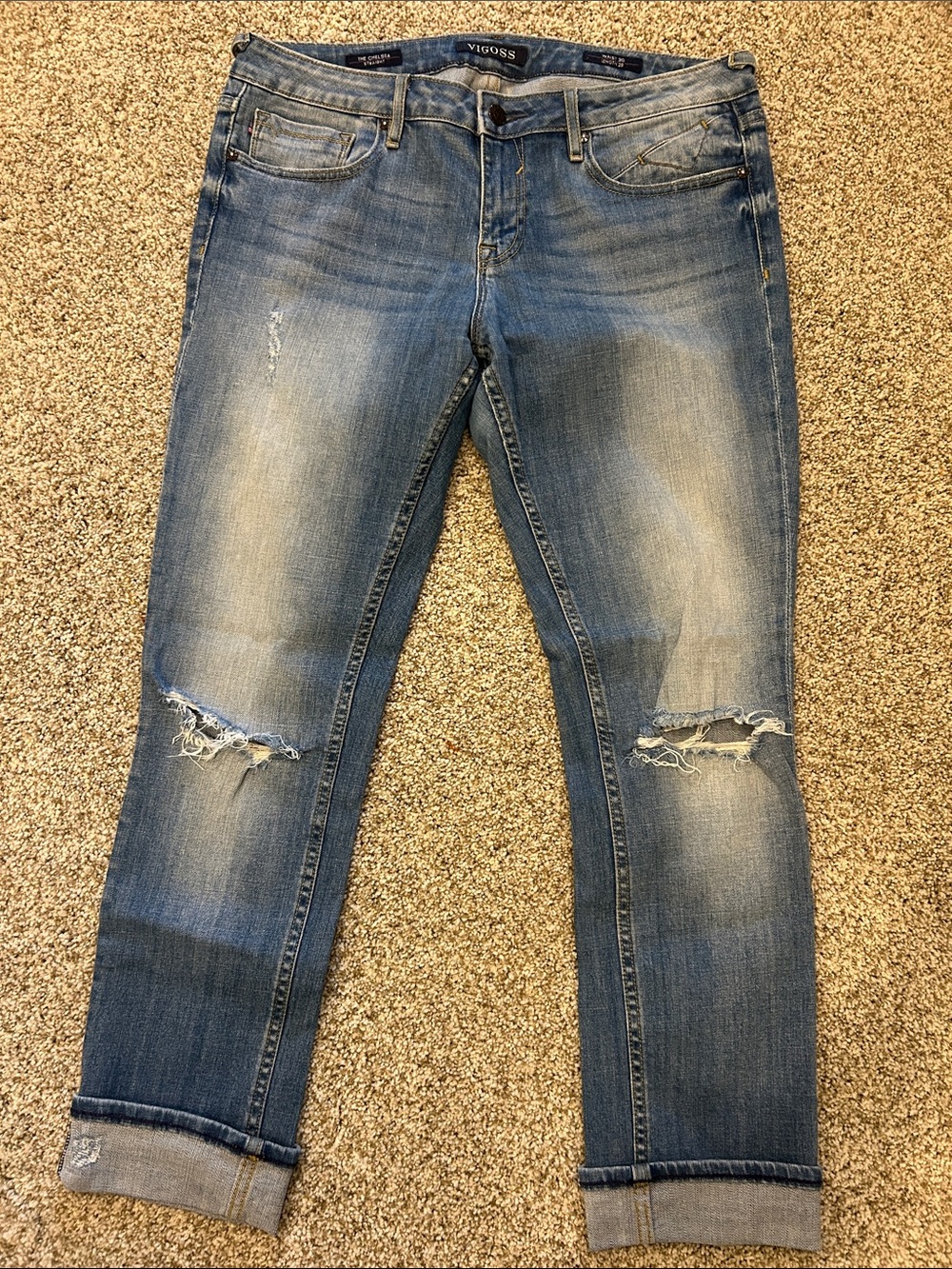 Vigoss Blue Distressed denim